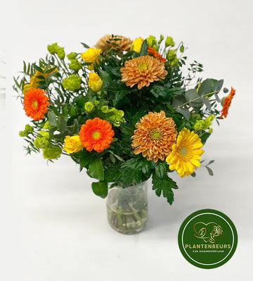 Boeket rond oranje geel